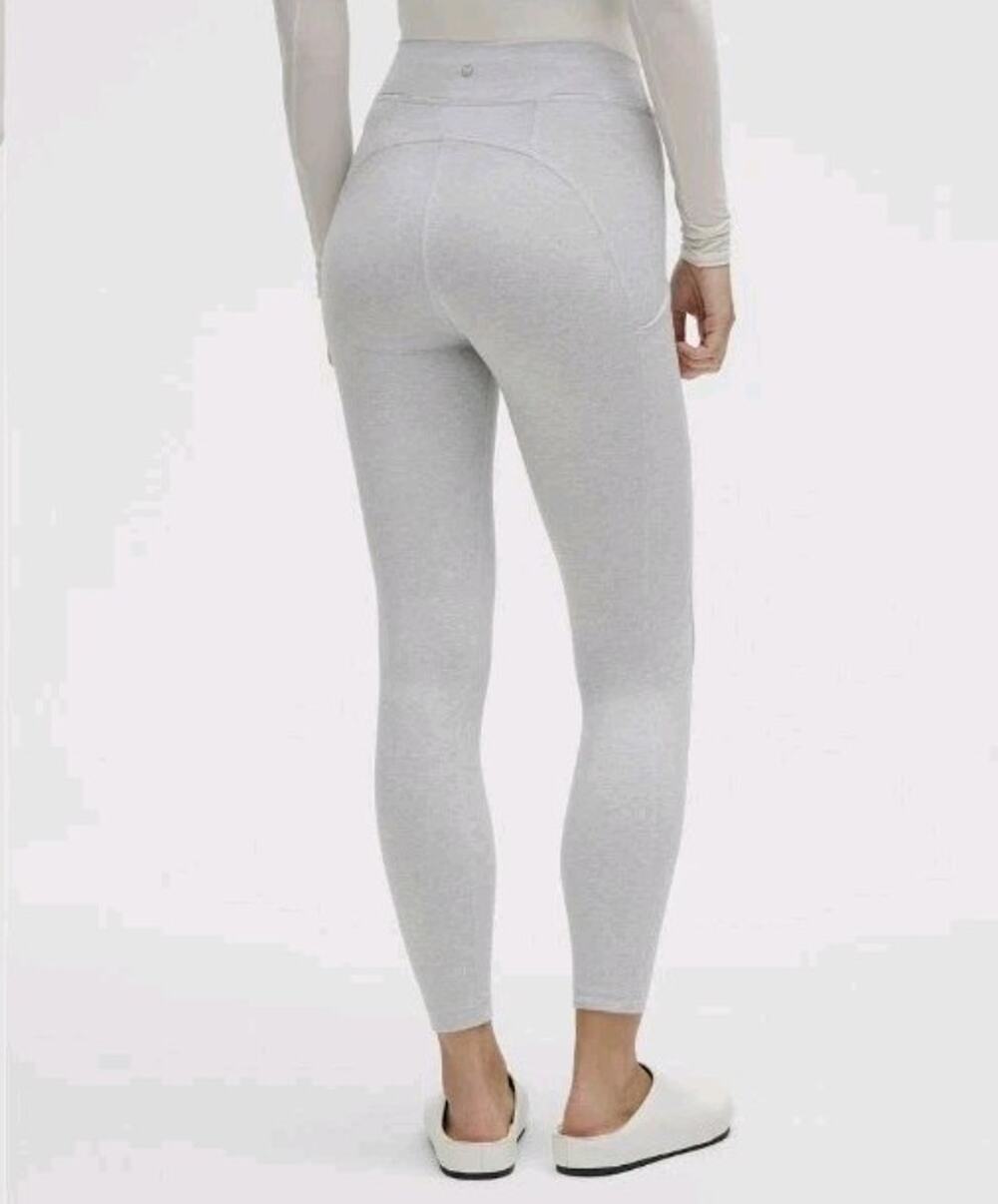 Lululemon Soft Sueded HR 25" Crescent Moon White Legging Pockets Size 14 NWT